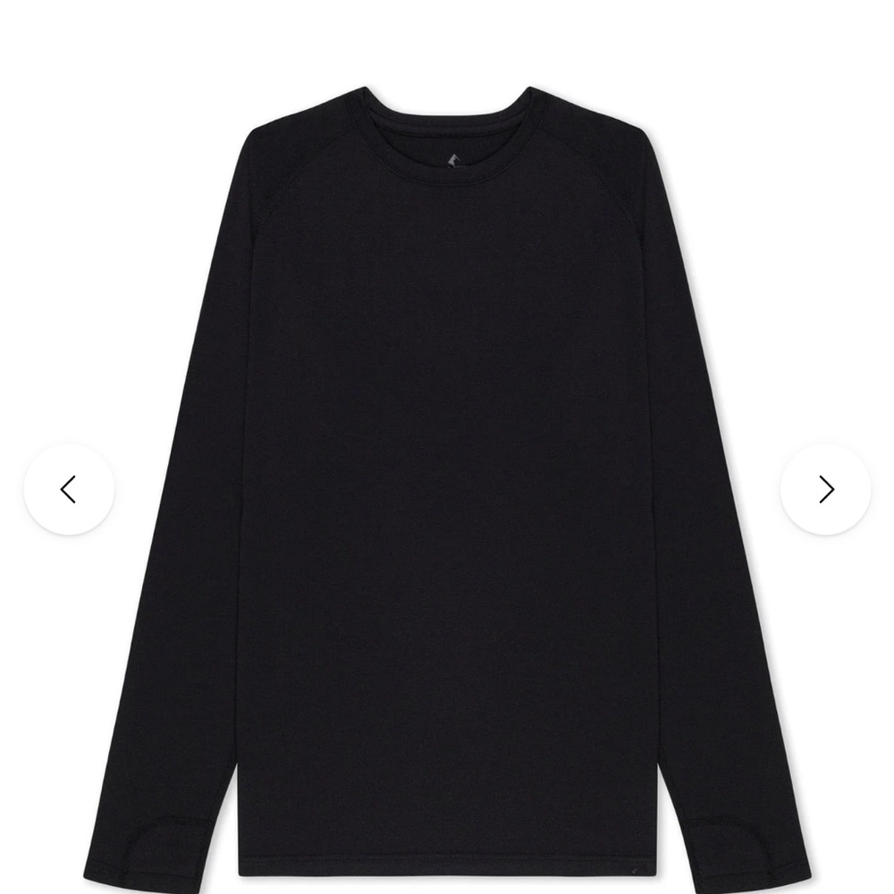 Ridge  Black Long Sleeve merino wool products t Shirt